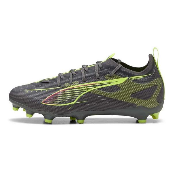 Kids' Puma Ultra 5 Pro FG/AG Molded Soccer Cleats Big 5.5 Matte Aged Silver/Yellow Alert/Sun Struck