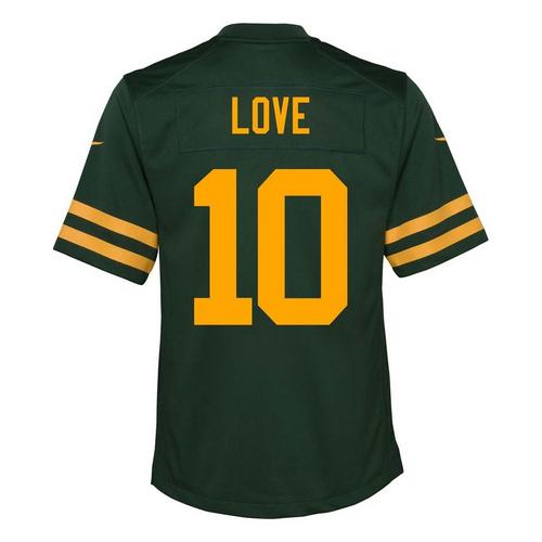 Nike Kids' Green Bay Packers Jordan Love #10 1923 Classic Alternate Jersey - Primary Image