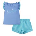 Baby Girls' Nike Flow-Ral Tempo T-Shirt and Shorts Set - Thumbnail 1 of 4