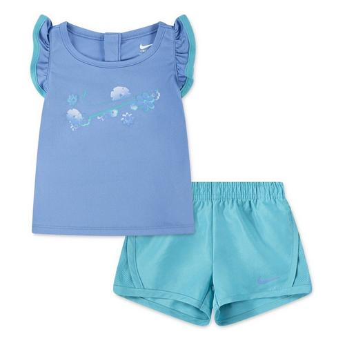 Baby Girls' Nike Flow-Ral Tempo T-Shirt and Shorts Set - Primary Image