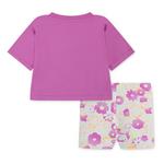 Toddler Girls' Nike Flow-Ral Printed Biker T-Shirt and Shorts Set - Thumbnail 2 of 4