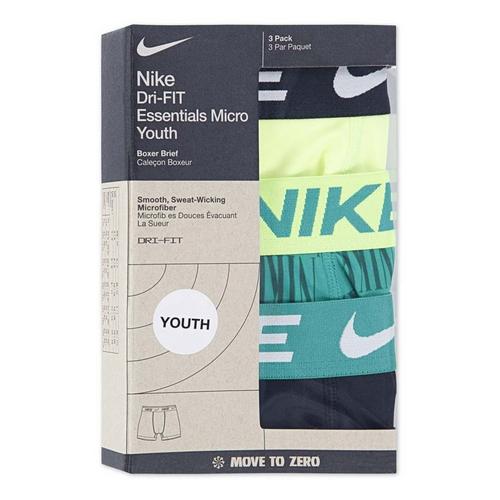 Boys' Nike Dri-FIT Micro Print 3 Pack Boxer Briefs - Primary Image