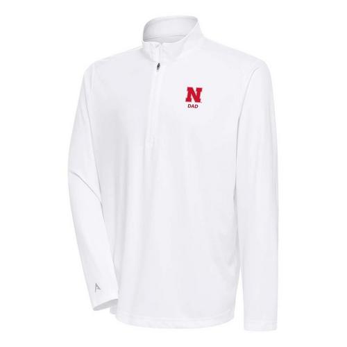 Antigua Nebraska Cornhuskers Dad Tribute Long Sleeve 1/4 Zip - Primary Image