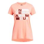 Girls' Under Armour Tech Block Logo T-Shirt - Thumbnail 1 of 2