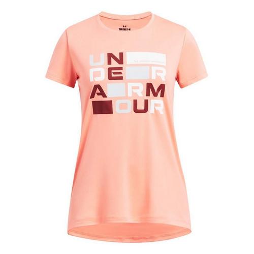 Girls' Under Armour Tech Block Logo T-Shirt - Primary Image