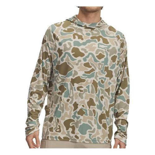 Men's Under Armour Fish Elite Printed Long Sleeve Hooded T-Shirt - Primary Image