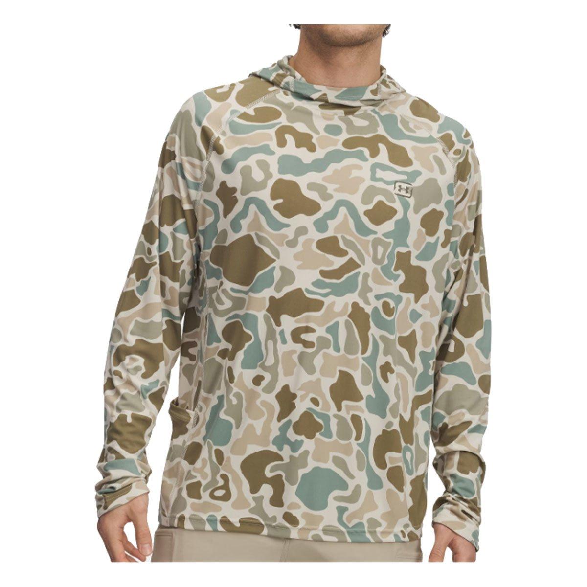 Men's Under Armour Fish Elite Printed Long Sleeve Hooded T-Shirt - Under Armour