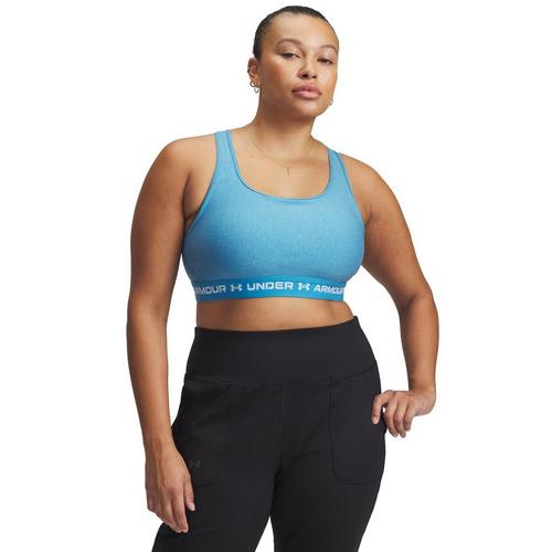 Women's Under Armour Heather Mid Crossback Sports Bra - Primary Image