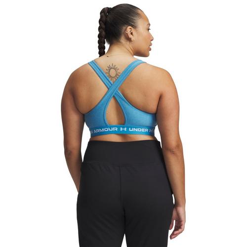 Women's Under Armour Heather Mid Crossback Sports Bra - Primary Image