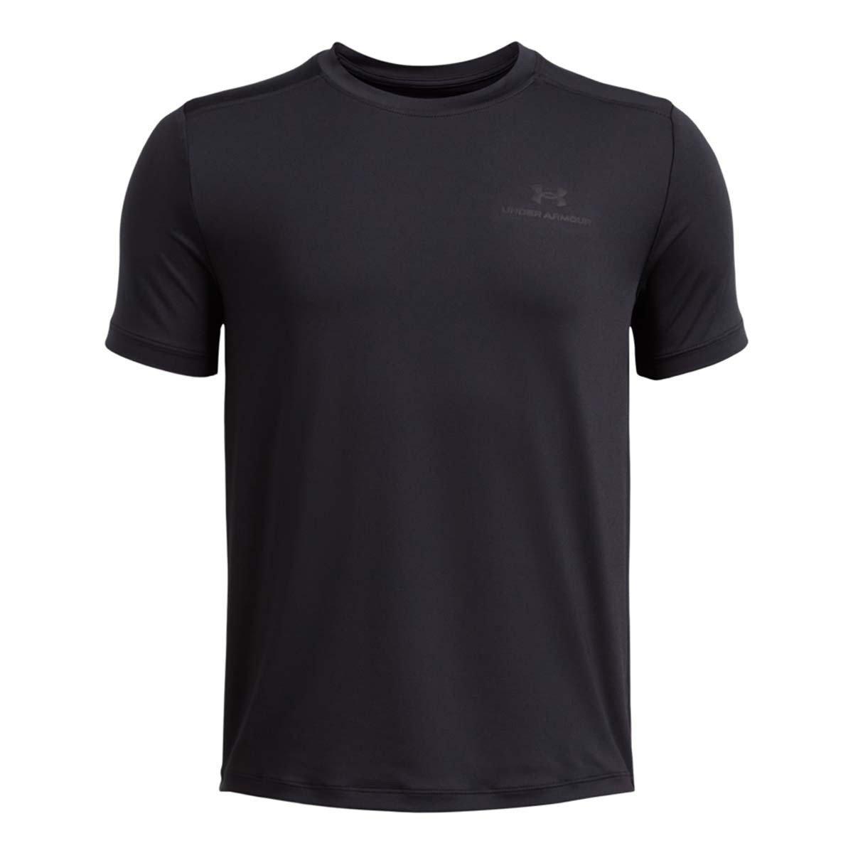 Under Armour Boys' Vanish Short Sleeve Shirt, Large, Black/Black