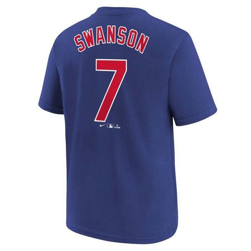 Nike Kids' Chicago Cubs Dansby Swanson #7 Home Name & Number T-Shirt - Primary Image