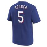 Nike Kids' Texas Rangers Corey Seager #5 Home Name & Number T-Shirt - Thumbnail 1 of 2