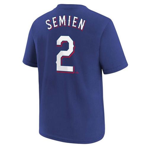 Nike Kids' Texas Rangers Marcus Semien #2 Home Name & Number T-Shirt - Primary Image