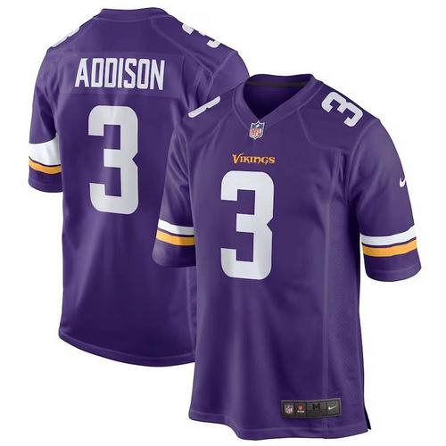 Nike Kids' Minnesota Vikings Jordan Addison #3 Draft Jersey - Primary Image