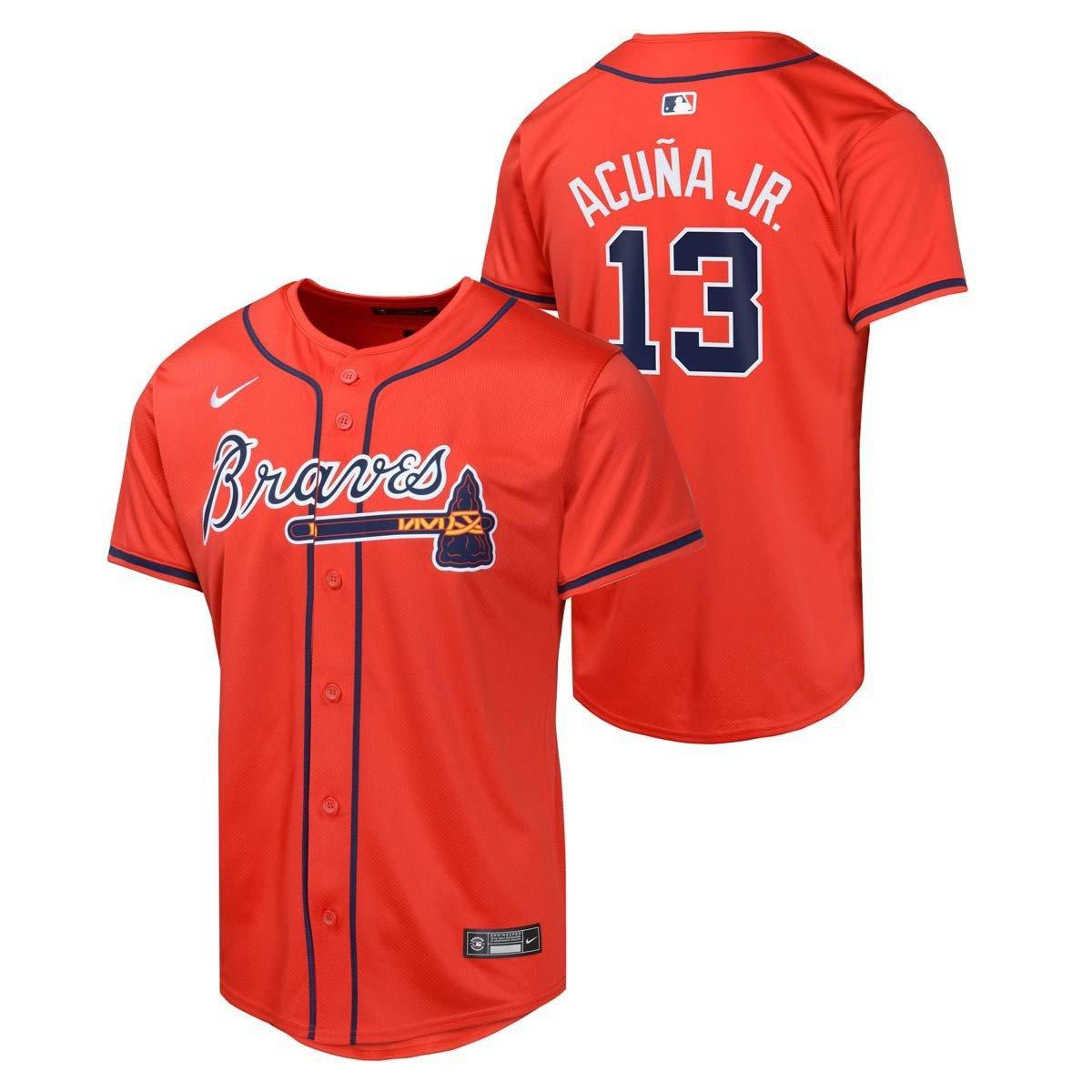Nike Kids' Atlanta Braves Ronald Acuna Jr #13 Alternative Jersey