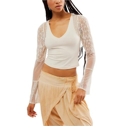 Women's Free People Who's That Girl Long Sleeve V-Neck Shirt - Primary Image