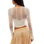 Women's Free People Who's That Girl Long Sleeve V-Neck Shirt - Thumbnail 3 of 4