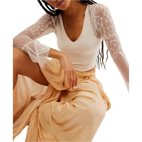 Women's Free People Who's That Girl Long Sleeve V-Neck Shirt - Primary Image