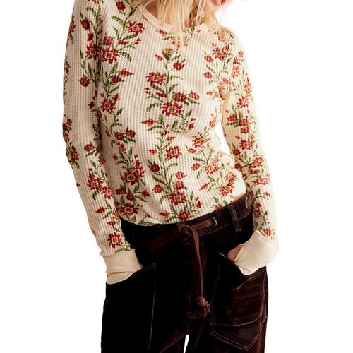 Women's Free People Pretty Little Thermal Long Sleeve Shirt - Primary Image