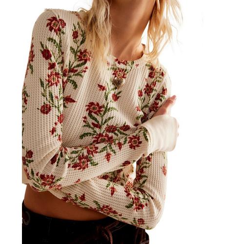 Women's Free People Pretty Little Thermal Long Sleeve Shirt - Primary Image
