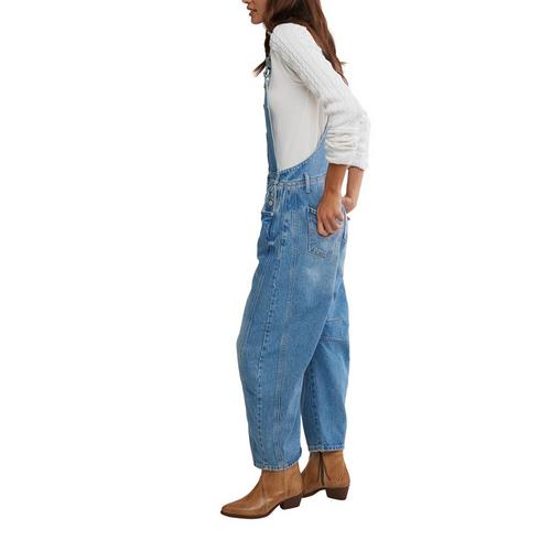 Women's Free People Good Luck Barrel Overalls - Primary Image