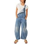 Women's Free People Good Luck Barrel Overalls - Thumbnail 5 of 5