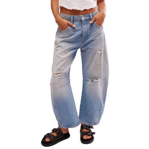 Women's Free People Good Luck Relaxed Fit Barrel Jeans - Primary Image