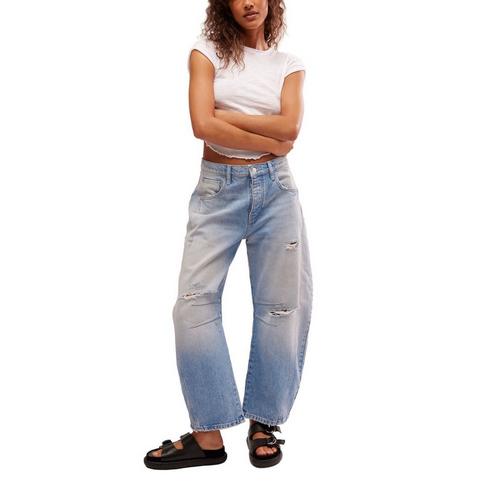 Women's Free People Good Luck Relaxed Fit Barrel Jeans - Primary Image