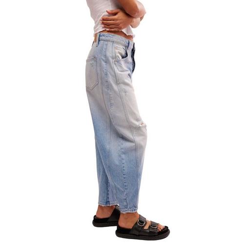 Women's Free People Good Luck Relaxed Fit Barrel Jeans - Primary Image