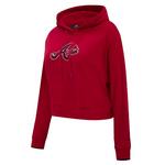 Pro Standard Women's Atlanta Braves Classic Fleece Cropped Hoodie - Thumbnail 1 of 2