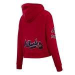 Pro Standard Women's Atlanta Braves Classic Fleece Cropped Hoodie - Thumbnail 2 of 2
