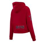 Pro Standard Women's Boston Red Sox Classic Fleece Cropped Hoodie - Thumbnail 2 of 2