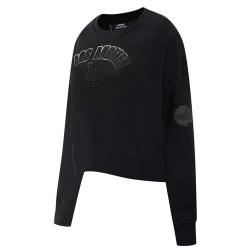 Pro Standard Women's Los Angeles Dodgers Triple Black Fleece Crew - Primary Image