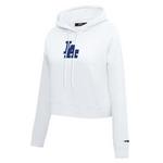Pro Standard Women's Los Angeles Dodgers Classic Fleece Cropped Hoodie - Thumbnail 1 of 2
