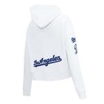Pro Standard Women's Los Angeles Dodgers Classic Fleece Cropped Hoodie - Thumbnail 2 of 2