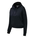 Pro Standard Women's Los Angeles Dodgers Triple Black Fleece Cropped Hoodie - Thumbnail 1 of 2