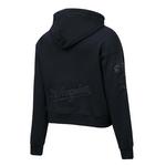 Pro Standard Women's Los Angeles Dodgers Triple Black Fleece Cropped Hoodie - Thumbnail 2 of 2