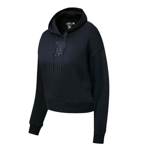 Pro Standard Women's San Francisco Giants Triple Black Fleece Cropped Hoodie - Primary Image