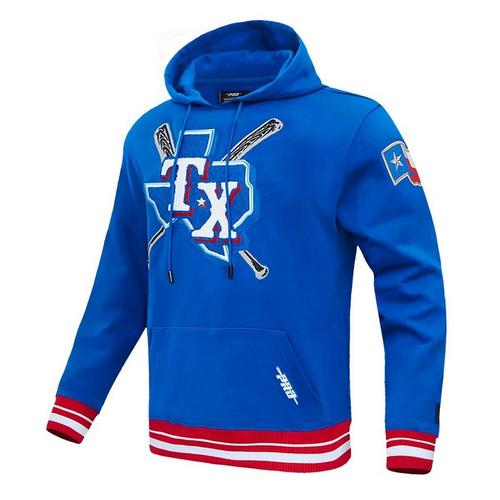 Pro Standard Texas Rangers Mash Up Rib Fleece Hoodie - Primary Image