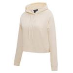 Pro Standard Women's Atlanta Braves Neutral Cropped Fleece Hoodie - Thumbnail 1 of 2