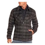 Men's Rock & Roll Denim Brushed Ombre Plaid Full Zip Shirt Jacket - Thumbnail 1 of 3