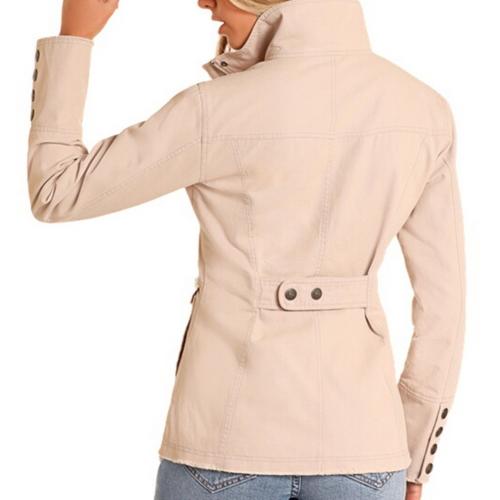 Women's Rock & Roll Denim Cotton Canvas Jacket - Primary Image