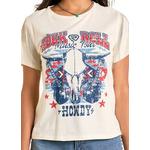 Women's Rock & Roll Denim Chain Fringe T-Shirt - Thumbnail 2 of 3