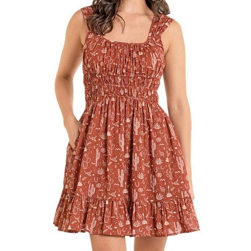 Women's Rock & Roll Denim Desert Square Neck Dress - Primary Image