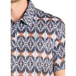 Men's Rock & Roll Denim Aztec Polo - Thumbnail 3 of 3