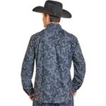 Men's Rock & Roll Denim Camo Western Long Sleeve Button Up Shirt - Thumbnail 2 of 2