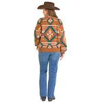 Women's Rock & Roll Denim Aztec Knit Pullover Sweater - Thumbnail 2 of 3