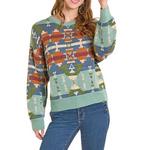 Women's Rock & Roll Denim Aztec Pullover Sweater - Thumbnail 1 of 3