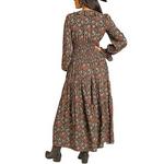 Women's Rock & Roll Denim Horseshoe Floral Long Sleeve Maxi Dress - Thumbnail 2 of 2