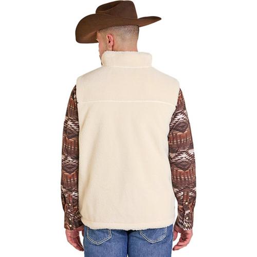 Men's Rock & Roll Denim Reversible Puffer Vest - Primary Image